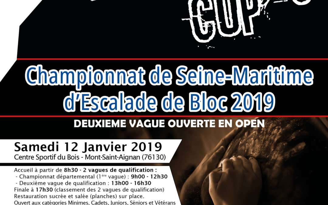 Boulder Cup #6 & Championnats départemantaux (76) de Bloc – 12 janvier 2019